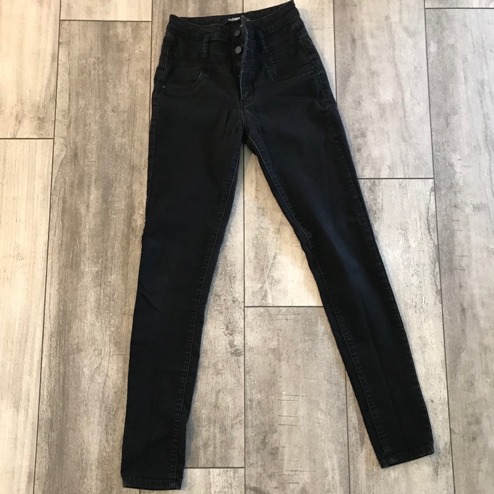 Refuge Black High Wasted Skinny Jeans